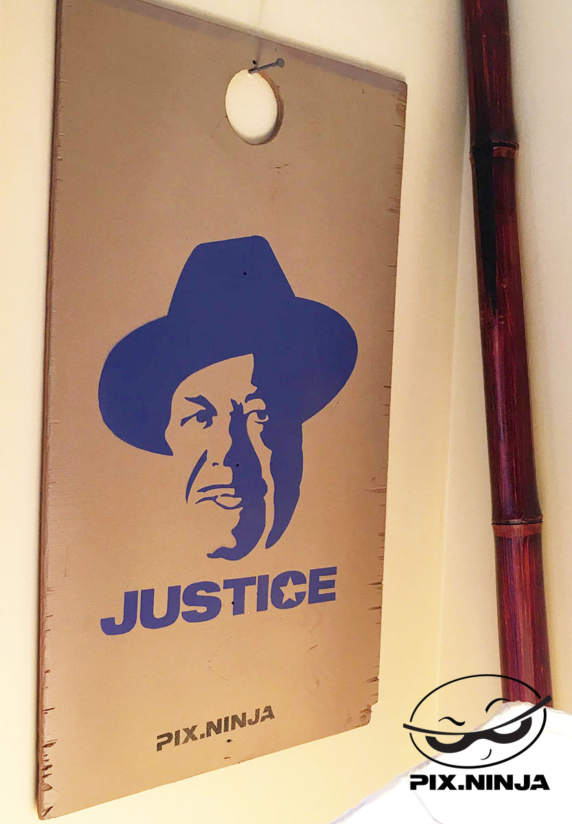 PixNinja Buford T Justice Mixed Media Stencil Spray Art