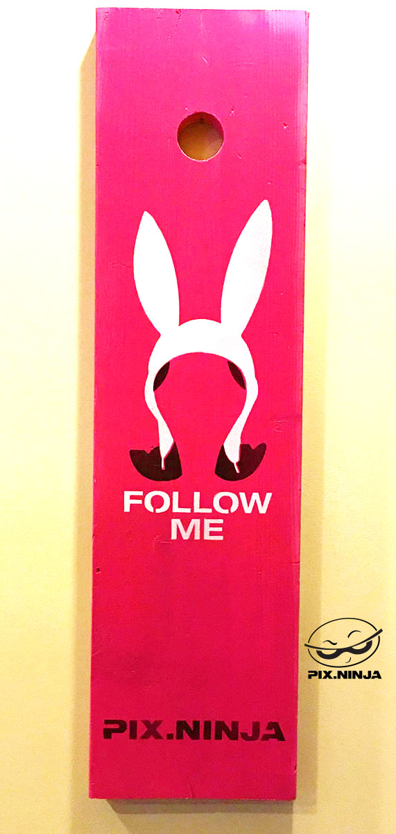 PixNinja Follow Me Louise Bobs Burgers Mixed Media Stencil Spray Art