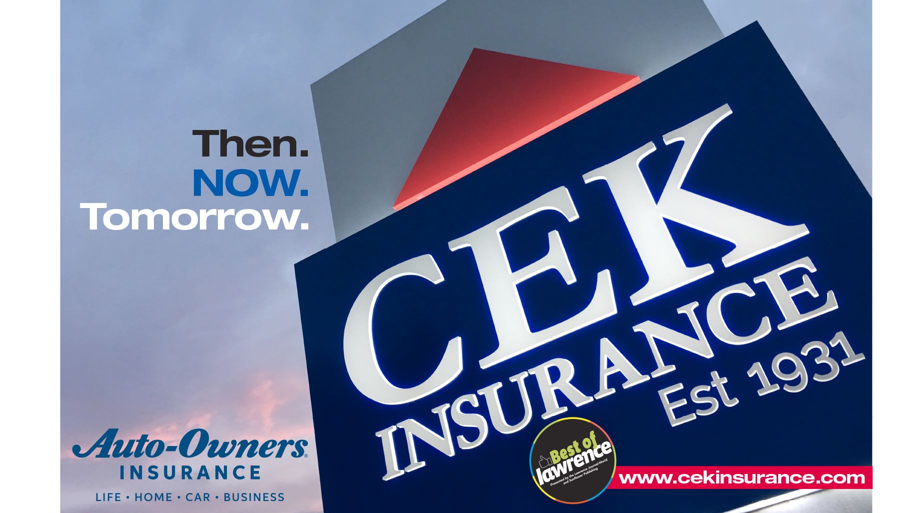 CEK Insurance Print Ad Lawrence Kansas