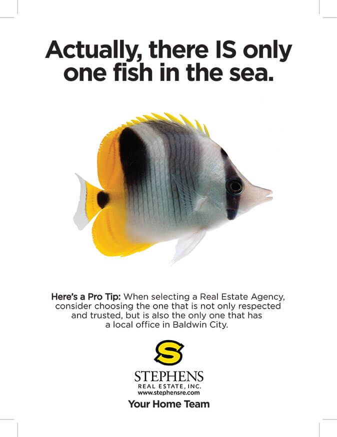Stephens Real Estate One Fish Ad